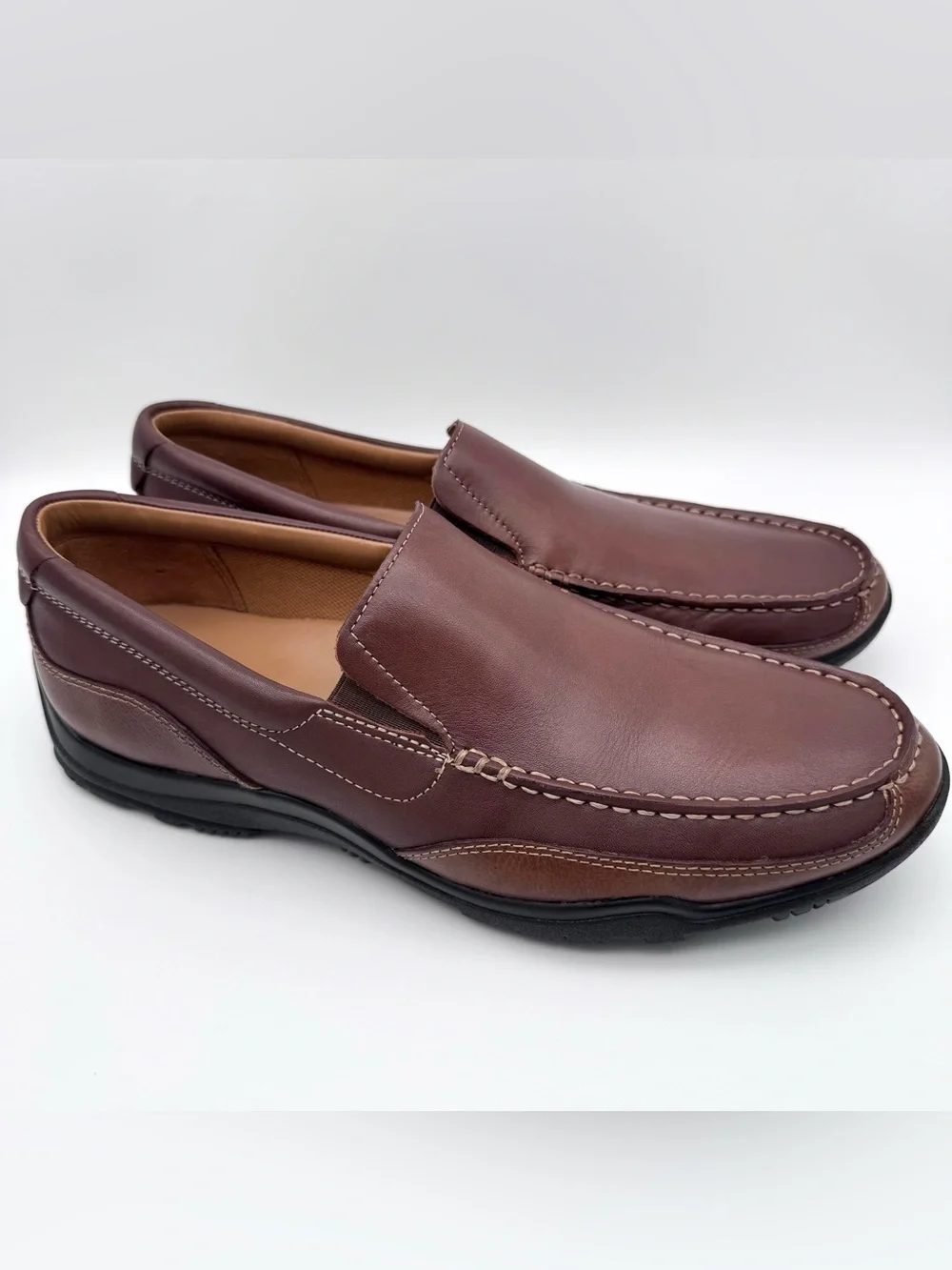 Cole Haan Hughes Grand OS C20244 Brown Leather Venetian Loafers Men's Size 10 M
